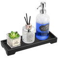 Luxspire Resin Bathroom Vanity Tray | Matte Black Countertop Organizer
