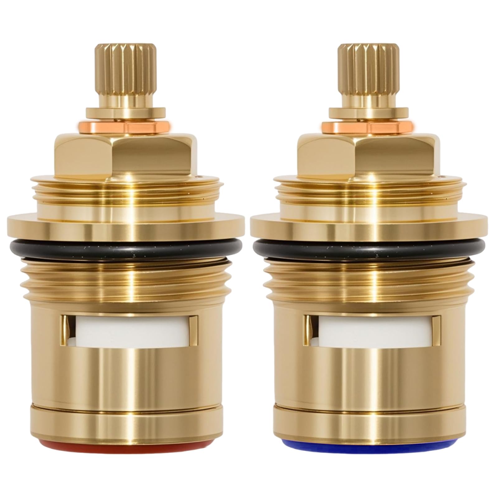 MospdyGear 3/4 Ceramic Disc Cartridge - 20 Teeth Brass Faucet Valve Pair