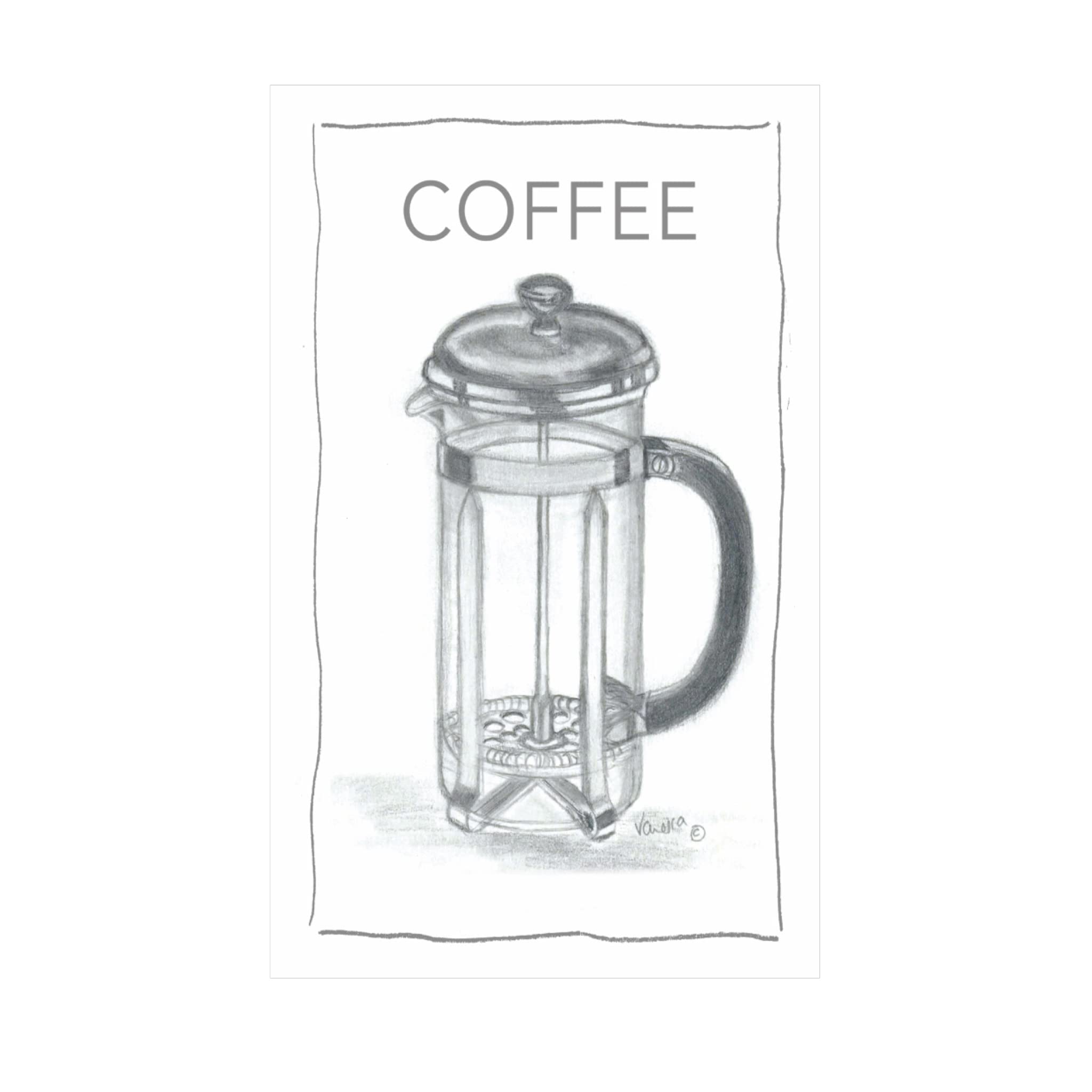 Coffee Tea Towel – White Ethically Sourced Cotton Dish Cloth