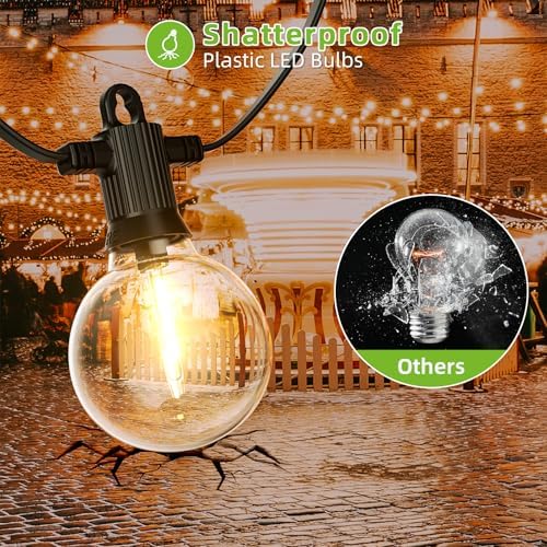 Kawaya 20M Outdoor Festoon Lights | 30 LED Shatterproof IP65 Garden String