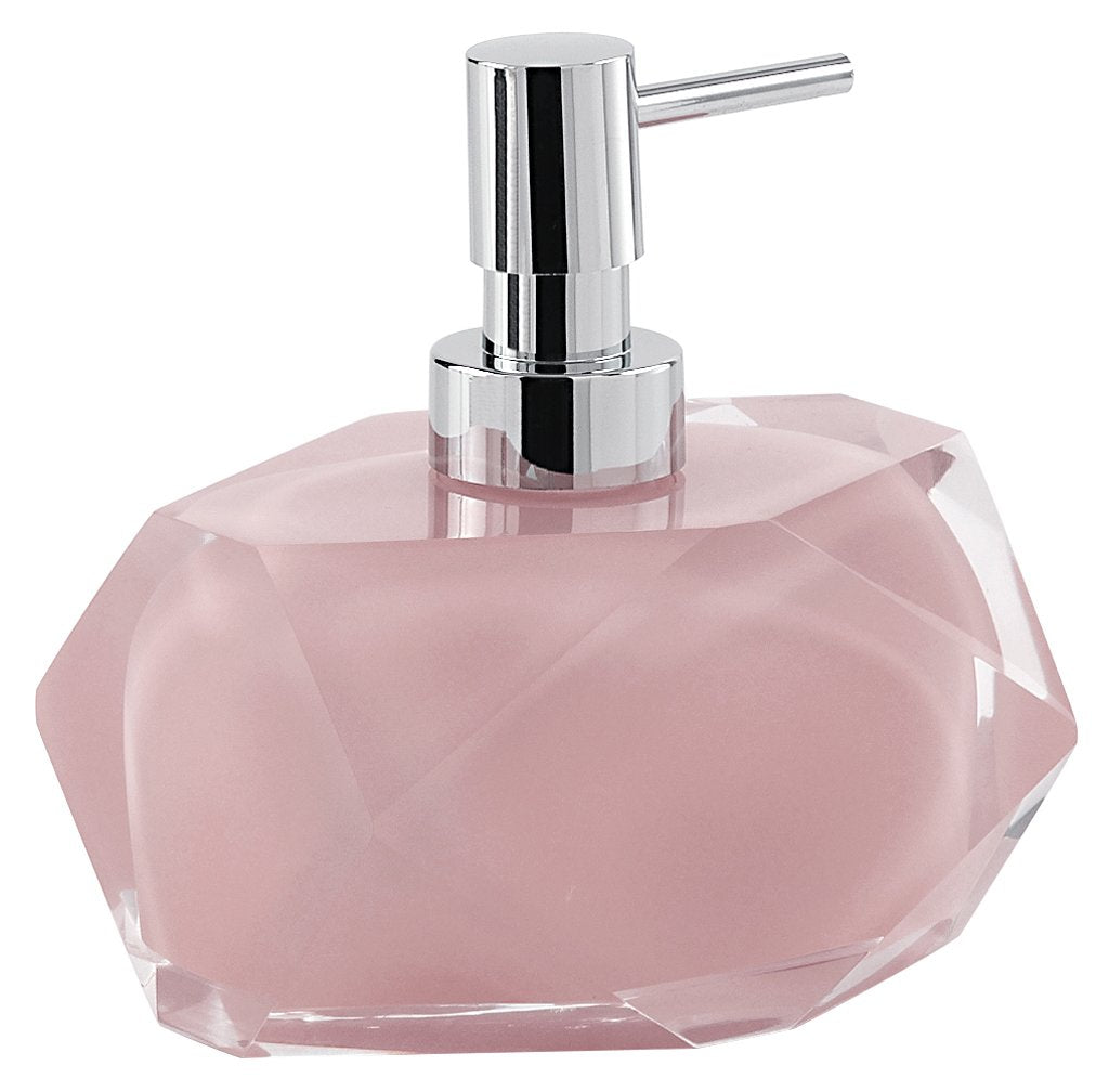 Gedy Chanelle Soap Dispenser – Pink Resin Modern Bathroom Accessory