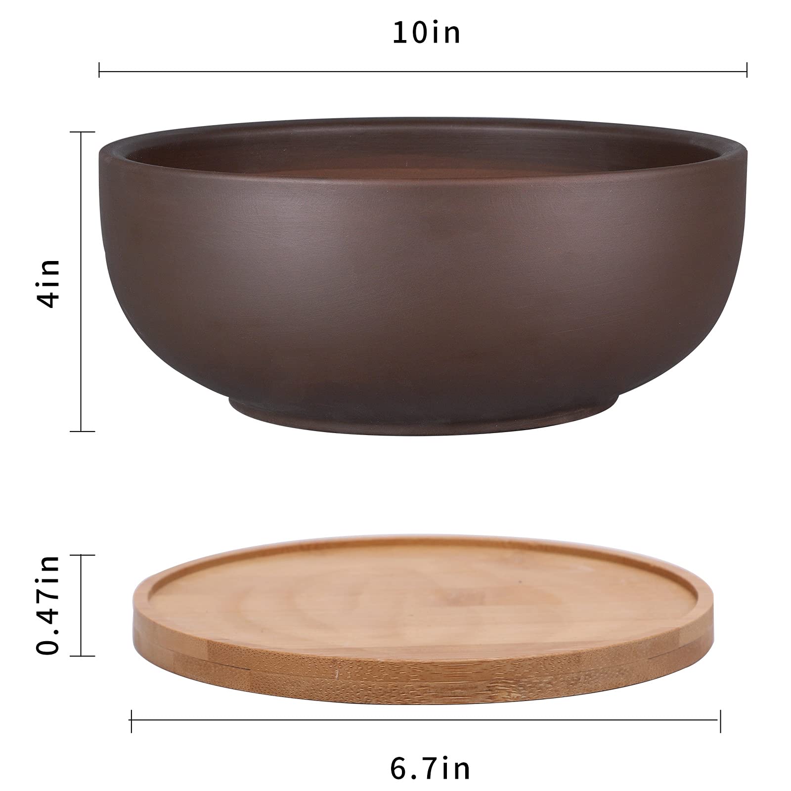 Thirtypot 25cm Terracotta Planter – Large Succulent Pot with Saucer