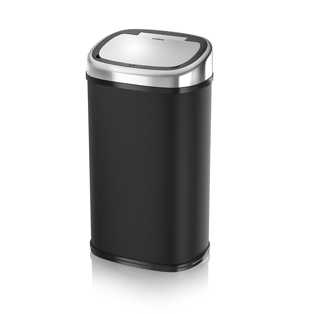 Tower T80900 Sensor Kitchen Bin | 58L Touchless Stainless Steel - Black