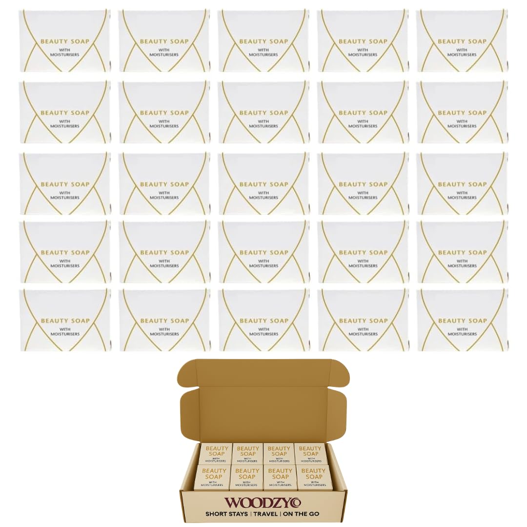 Jolof Store Bulk Guest Soap with Moisturisers - 25 Pack Eco Box