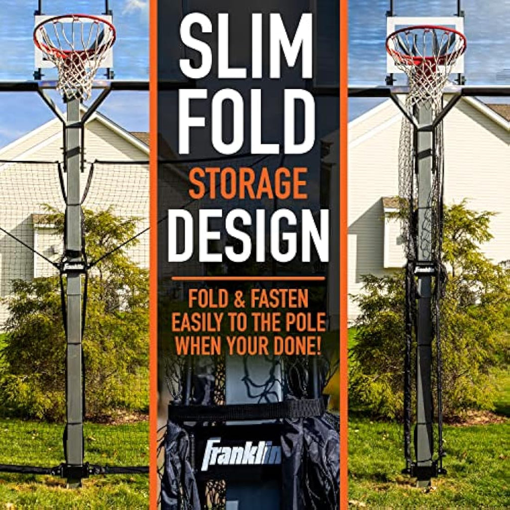 Franklin Sports Basketball Defender Net Pro – 10ft x 8ft Rebounder