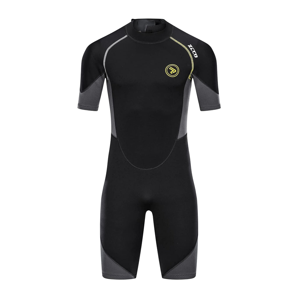 ZCCO Men's 1.5mm Neoprene Shorty Wetsuit | Back Zip Diving & Surfing