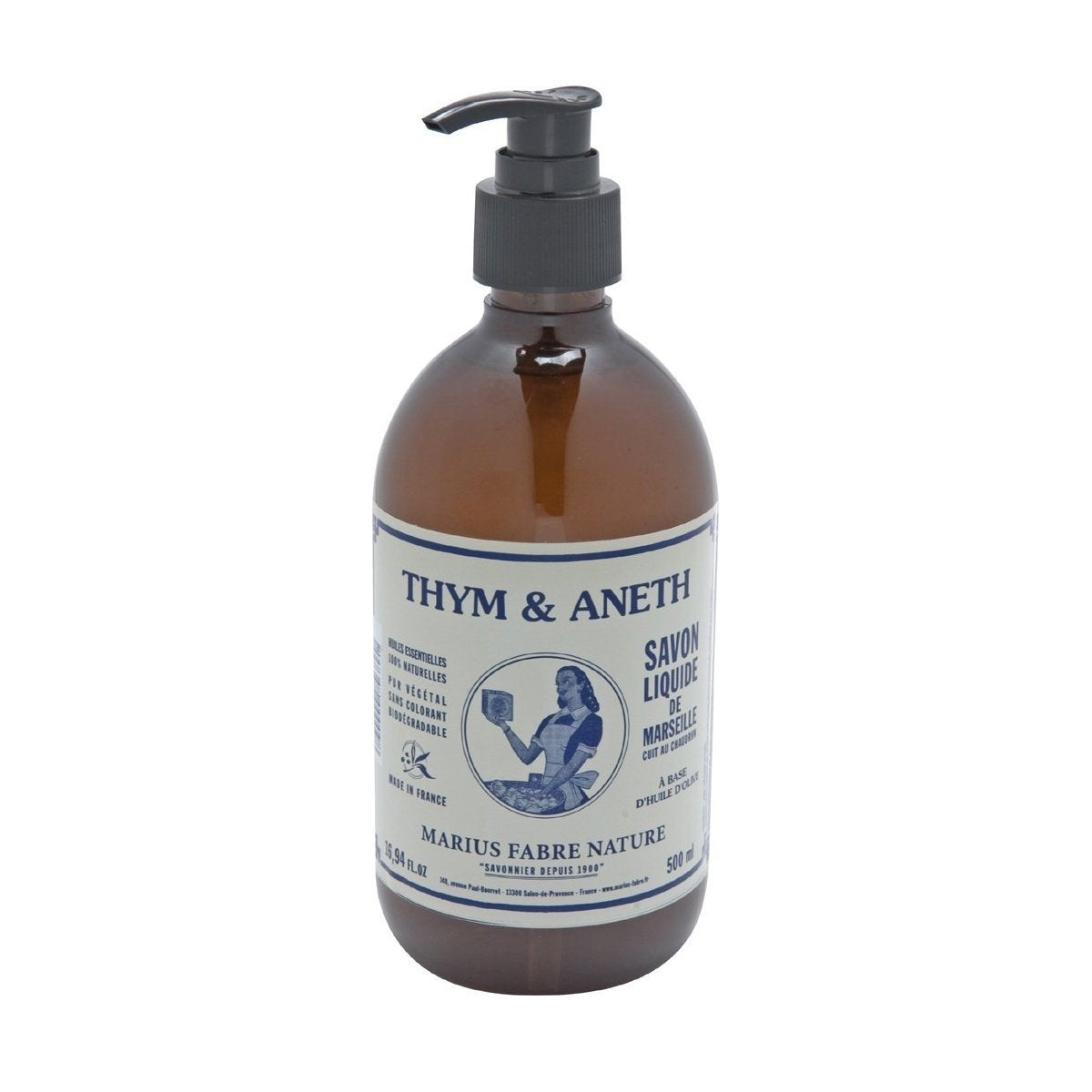 Marius Fabre Marseille Liquid Soap – Thyme & Dill Olive Oil, 500ml