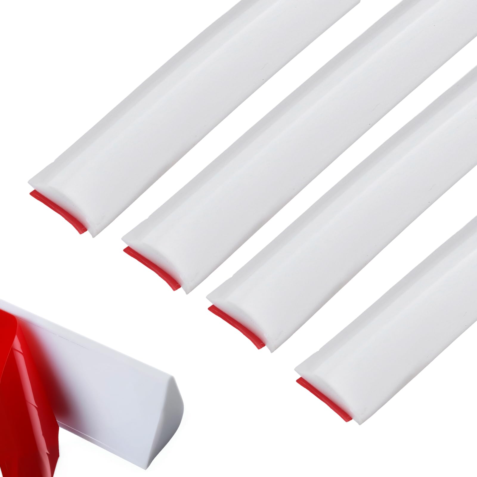FUNSUEI 4PCS Silicone Shower Water Barrier | 100cm Self-Adhesive Floor Dam