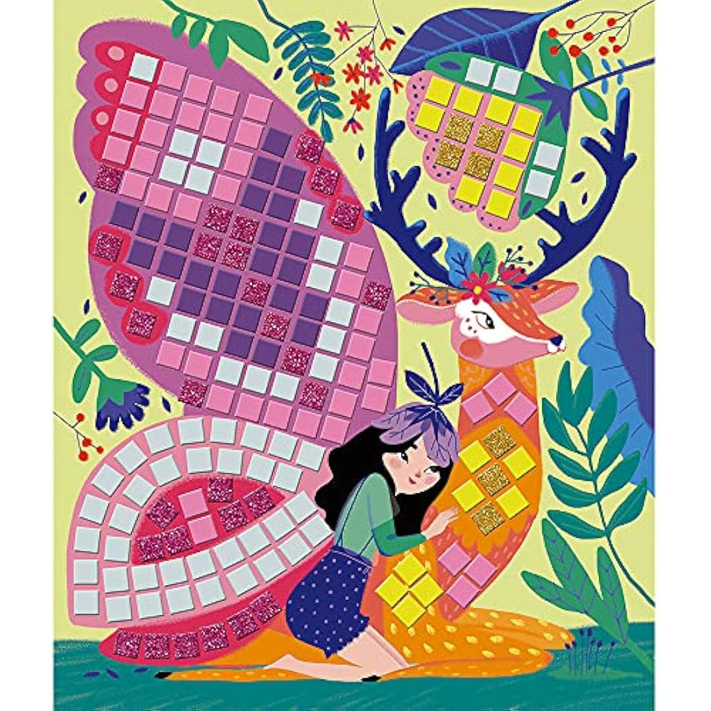 Janod Fairies Foam Mosaics Creative Kit – Kids Educational Art Set