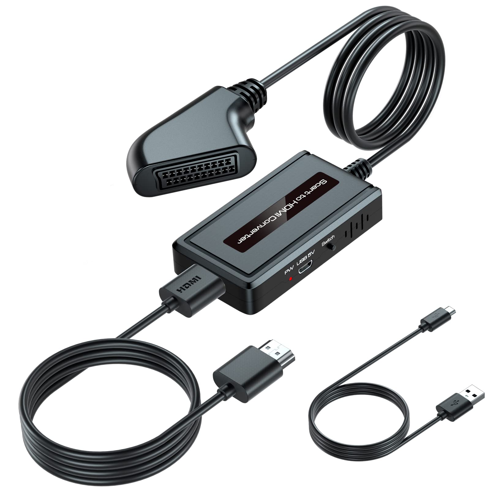 EASYCEL Scart to HDMI Converter | 1080P Adapter for Retro Game Consoles