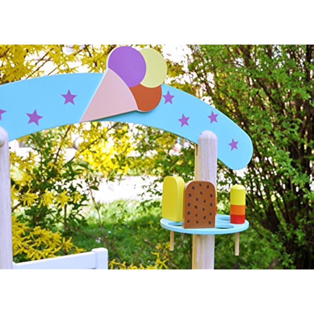 Howa Wooden Ice Cream Parlour Toy Shop with Magnetic Scoop & Play Money