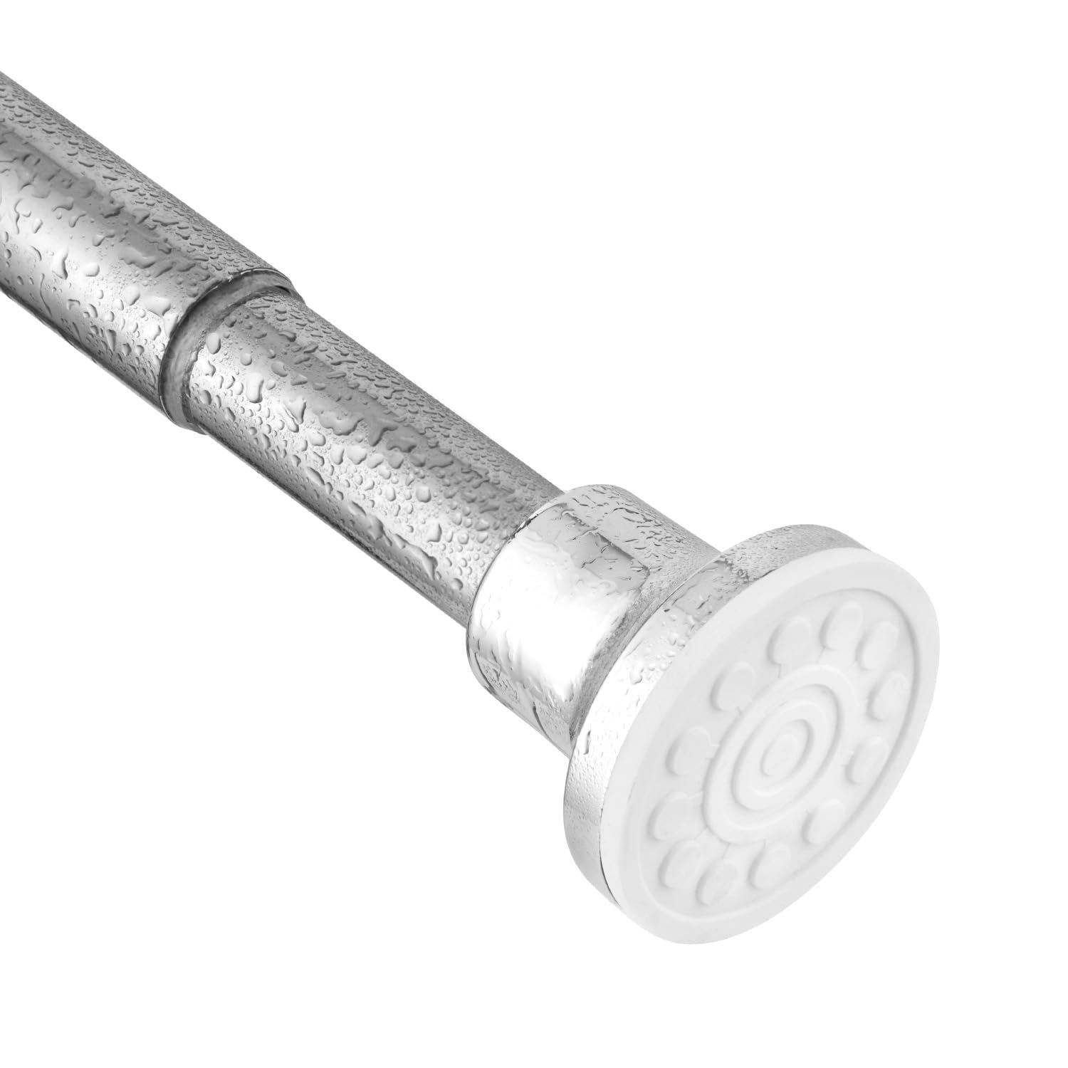 Tiemlet Stainless Steel Shower Curtain Rod – Adjustable 72-255cm No Drill