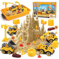 FRUSE Construction Sand Kit with Take Apart Trucks and Sandbox | Ages 3-8