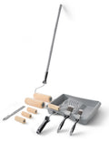 ROLLINGDOG 15-Piece Paint Roller Set with Extension Pole and Tray