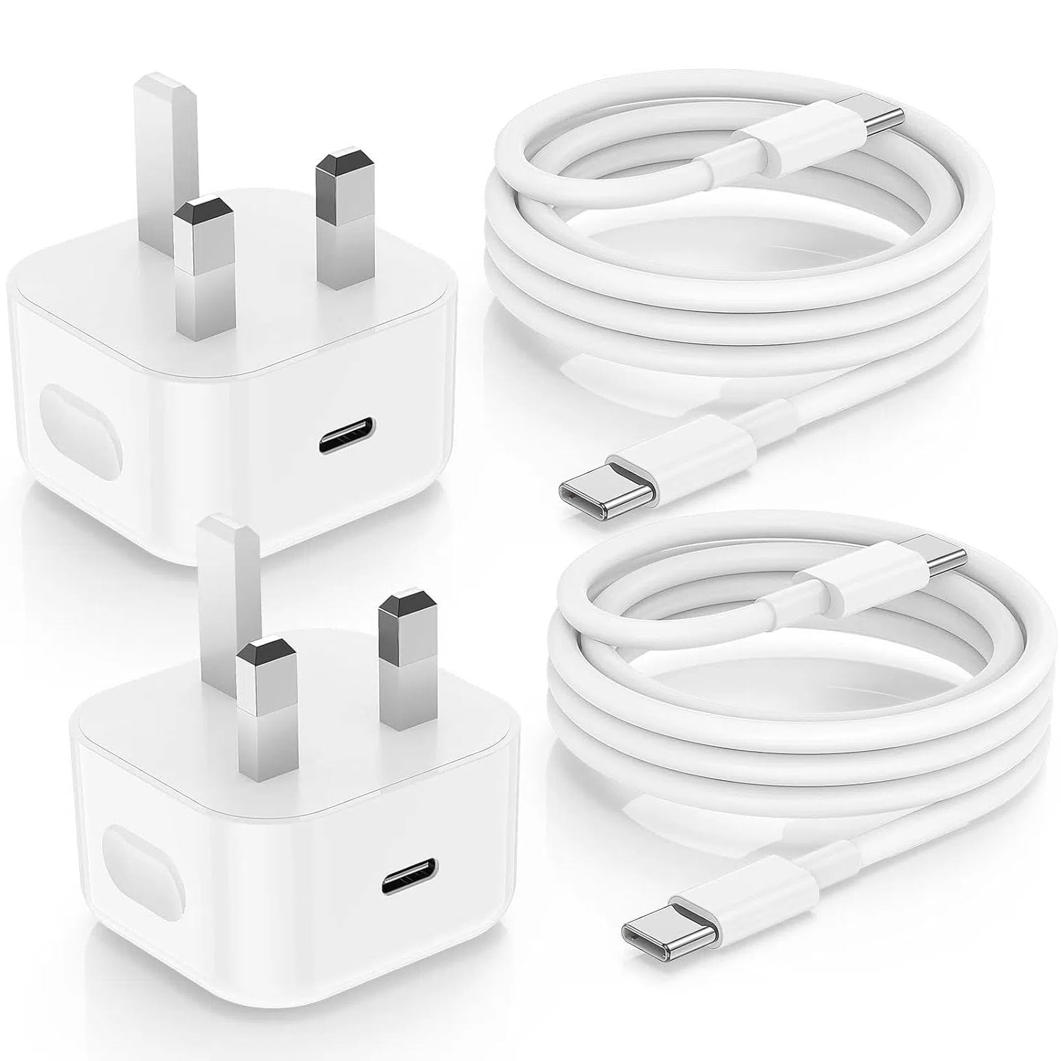 Jolof Store USB C Fast Charger - 2M Type C Cable & Plug for iPhone 17/16/15