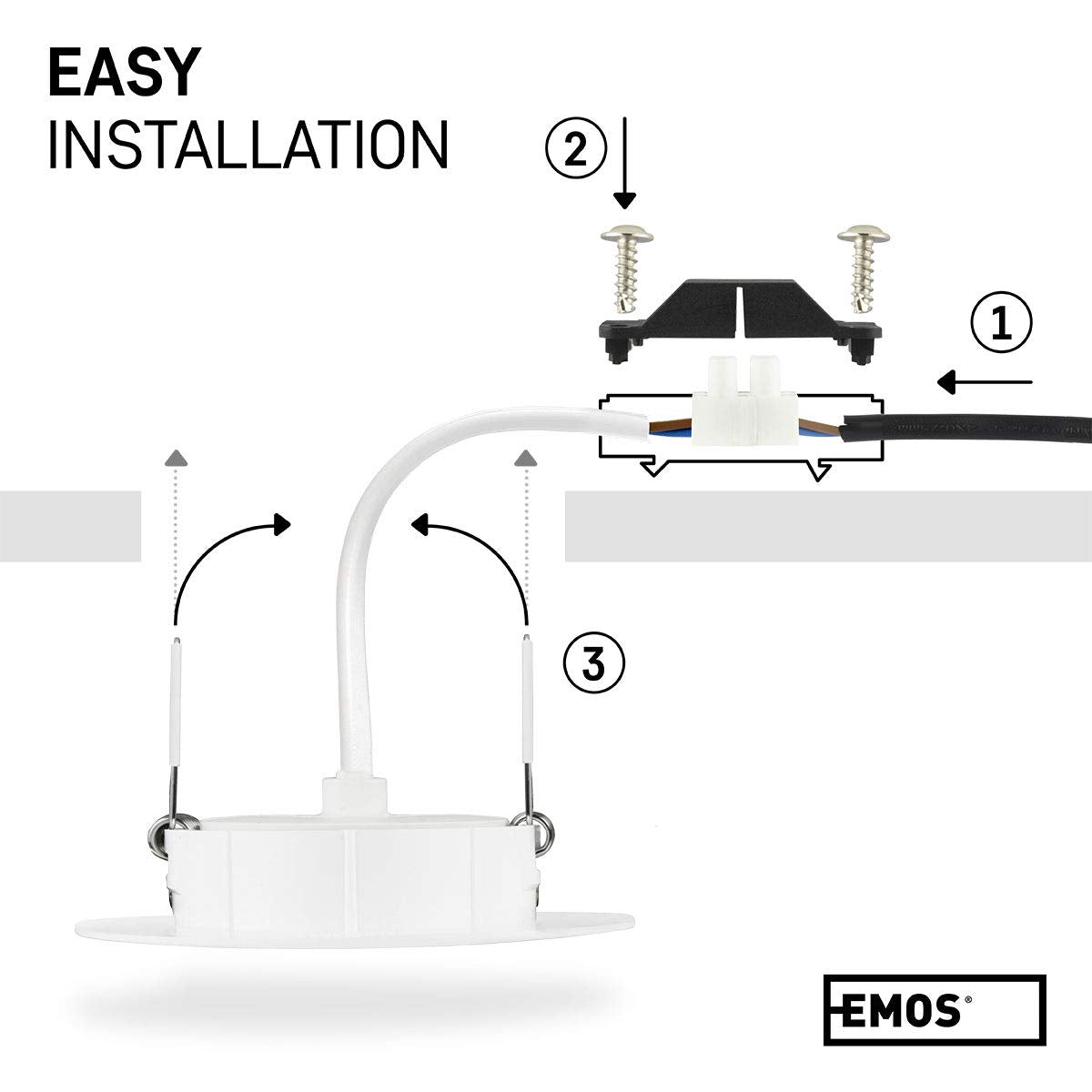 EMOS LED Recessed Ceiling Spotlights - 5W 4000K Neutral White - Pack of 12
