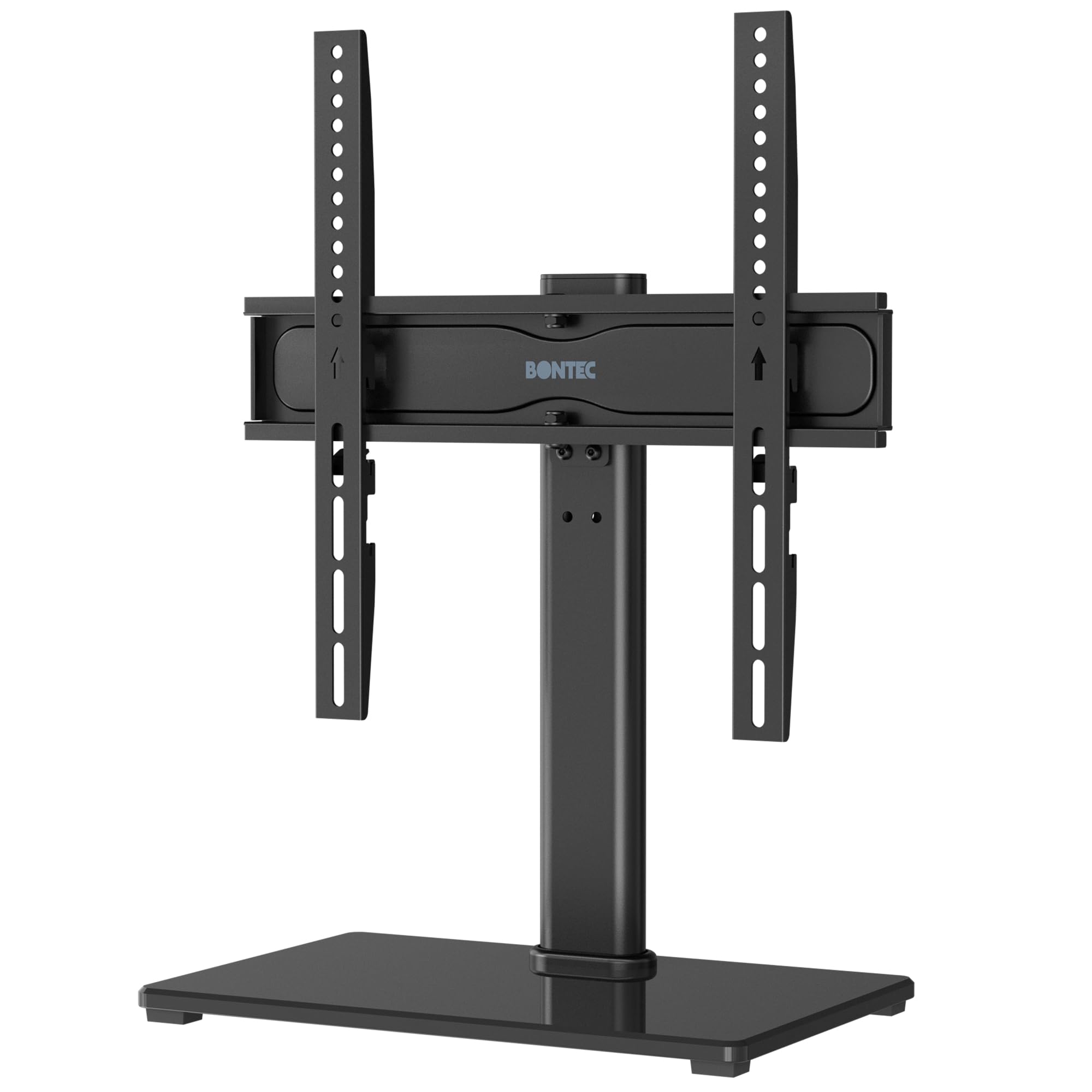 BONTEC Swivel TV Stand | Height Adjustable Table Top for 24-60 inch