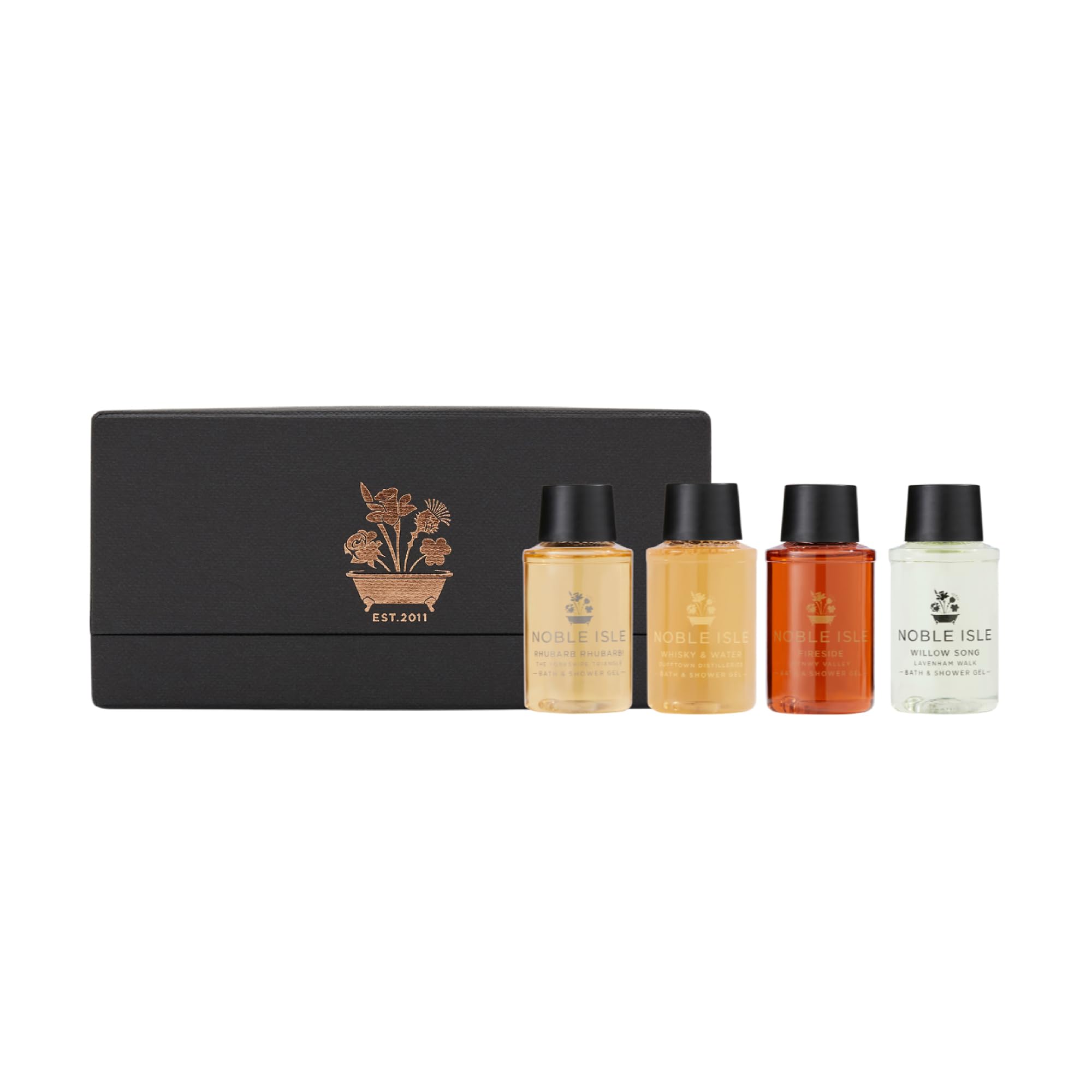 Noble Isle Luxury Bath & Shower Gel Fragrance Sampler Gift Set - 4x30ml