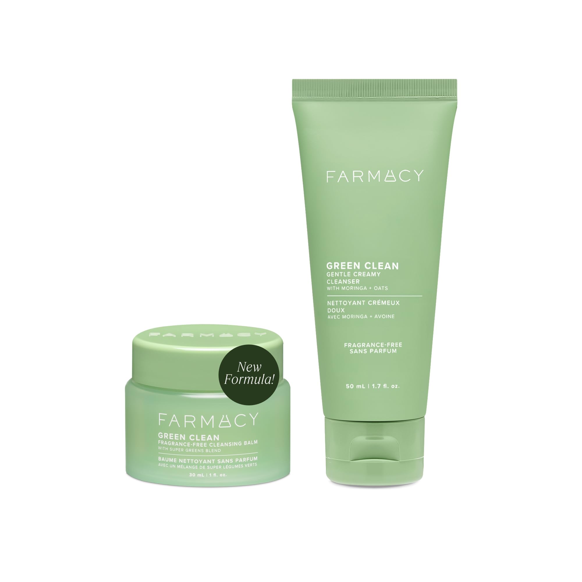 Farmacy Fragrance-Free Double Cleanse Skincare Set | Cleansing Balm & Cream