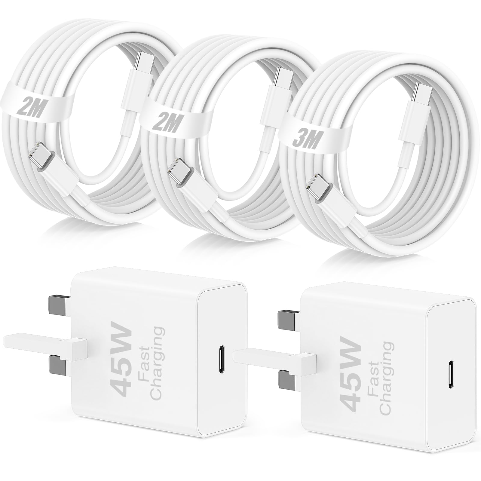 45W USB C Fast Charger for iPhone 17/16 | MFi Certified