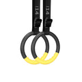 BOOSTEADY Non-Slip Gymnastic Rings with 15ft Adjustable Straps - Yellow