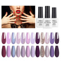 AIMEILI Gel Nail Polish Set - 12 Colors Soak Off UV LED Nail Art Kit