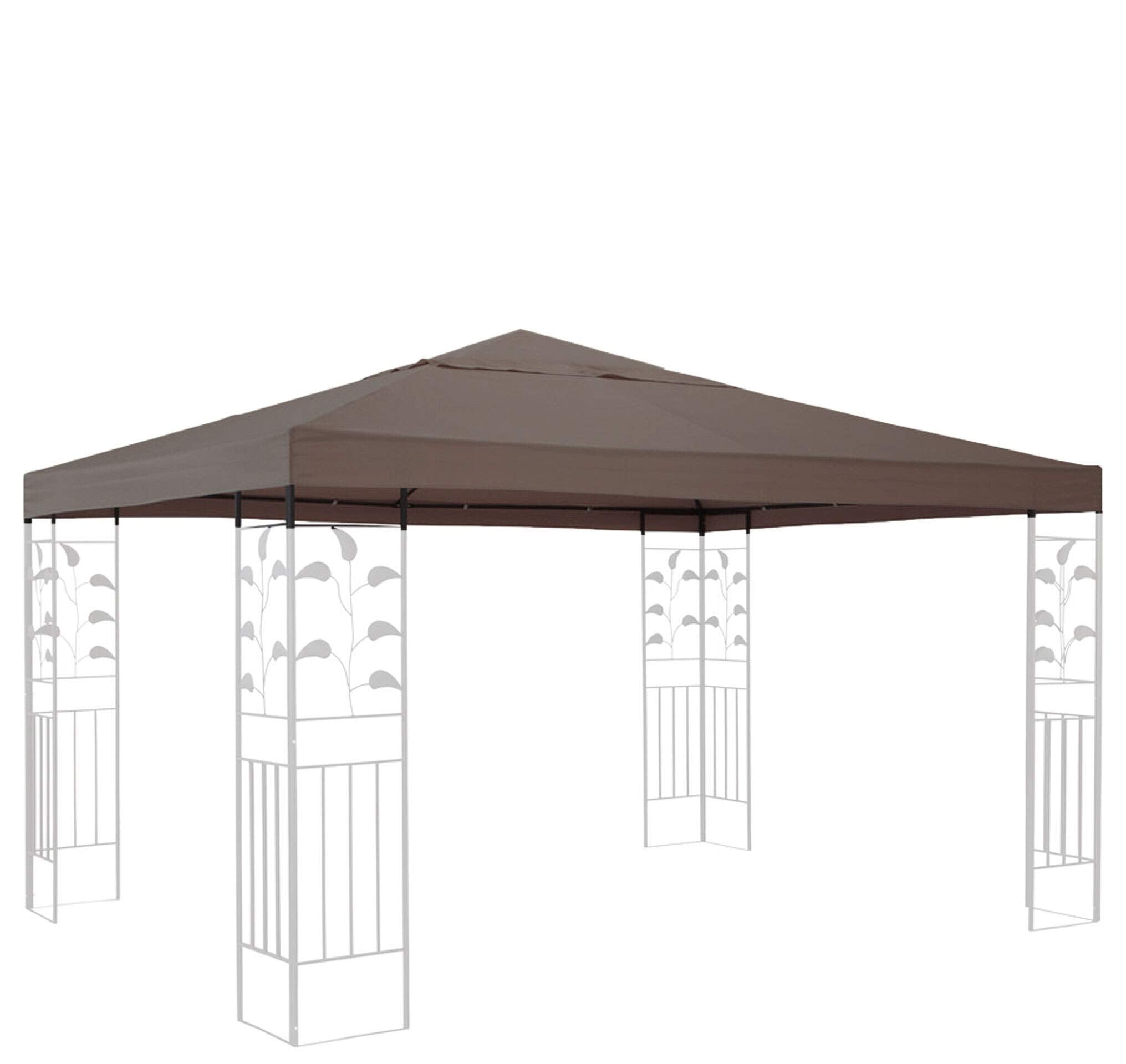 QUICK STAR Gazebo Replacement Roof 3x3m | Brown-Gray PVC Polyester
