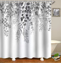 WELTRXE Shower Curtains, Bathroom Shower Curtain with 12 Hooks, Waterproof Polyester Fabric Bathtub Curtain, Weighted Hem, Quick Dry