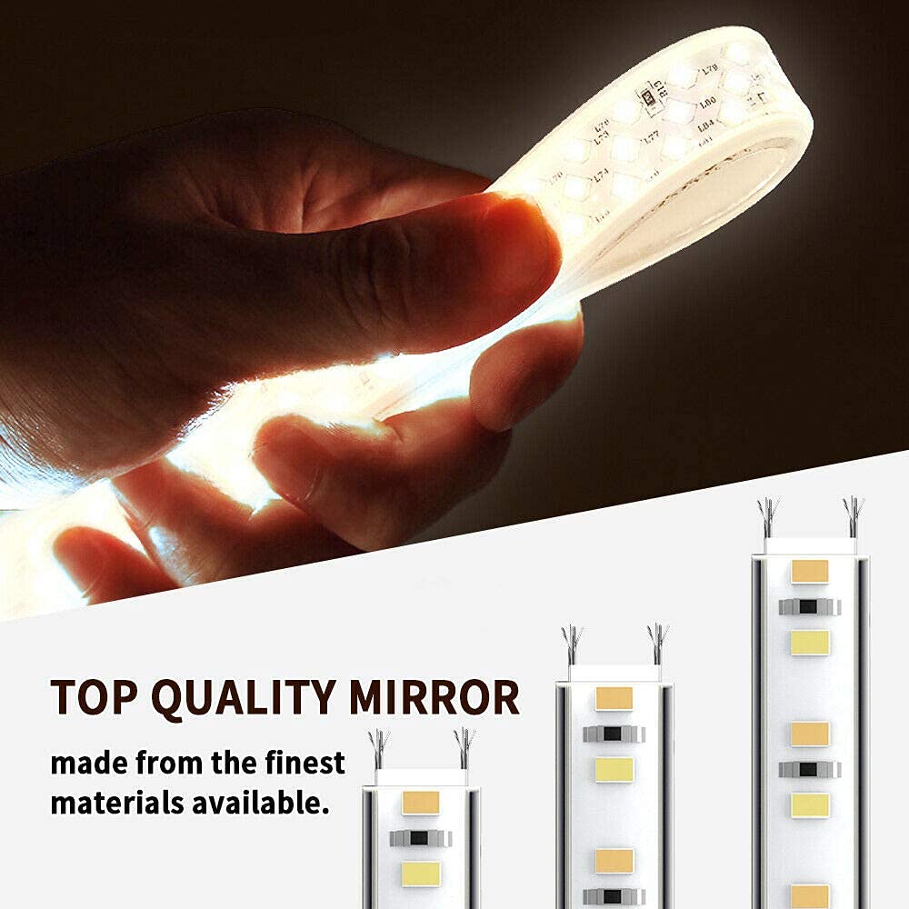 ELEGANT LED Bathroom Mirror 500x700mm with Shaver Socket & Demister