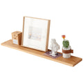 TREOAKWIS Oak Wooden Floating Shelf – Rustic Solid Wood Wall Display