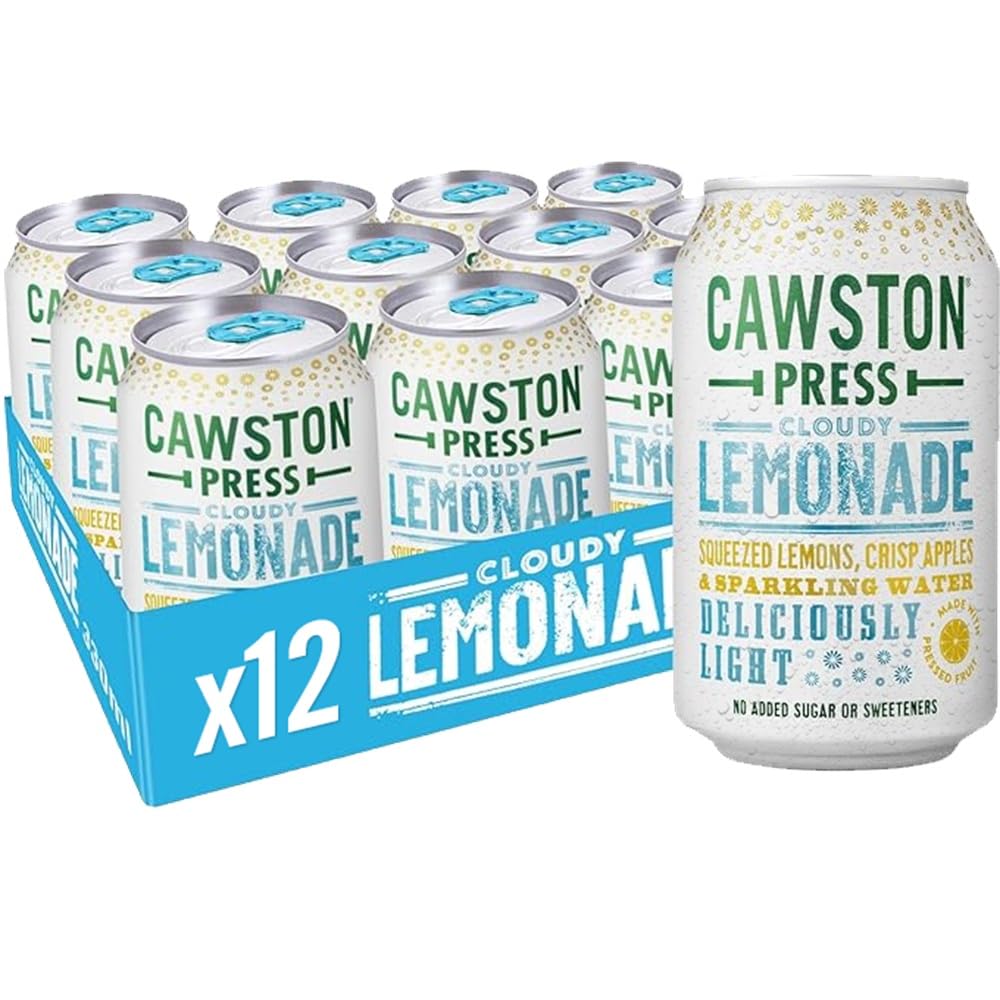 Cawston Press Sparkling Lemonade - No Added Sugar (330ml x 12 Cans)