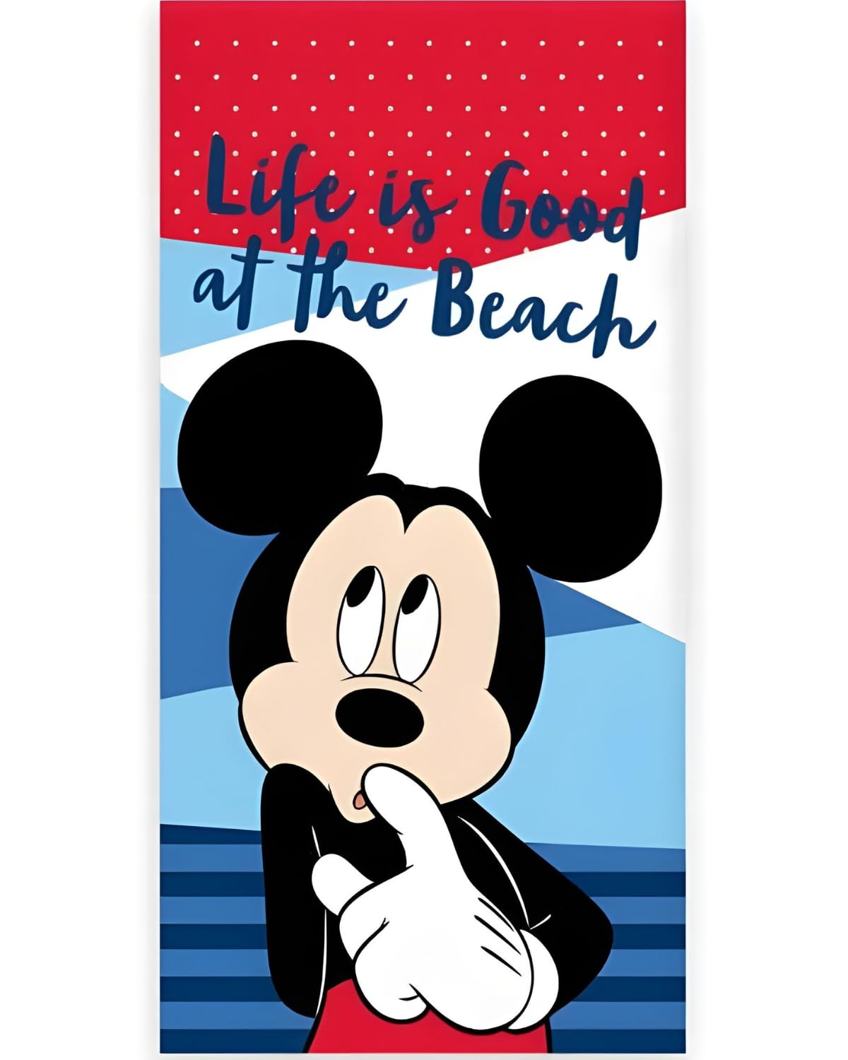 Disney Mickey Mouse Kids Beach & Bath Towel | 100% Cotton | 70x140cm