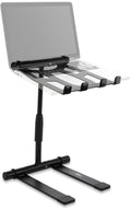 Pyle Single Tray Laptop Stand Adjustable Height Foldable Desk Riser Ergonomic Portable Support for Tablet MacBook DJ Mixer