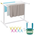 VEVOR Pool Towel Rack – 5 Bar Freestanding PVC Outdoor Storage Organizer