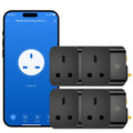 Woox Smart Plug with Energy Monitoring, 13A WiFi Outlet (4 Pack) | R6130