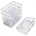 Goodma 6 Pieces Rectangular Empty Mini Clear Plastic Organizer Box - image 1