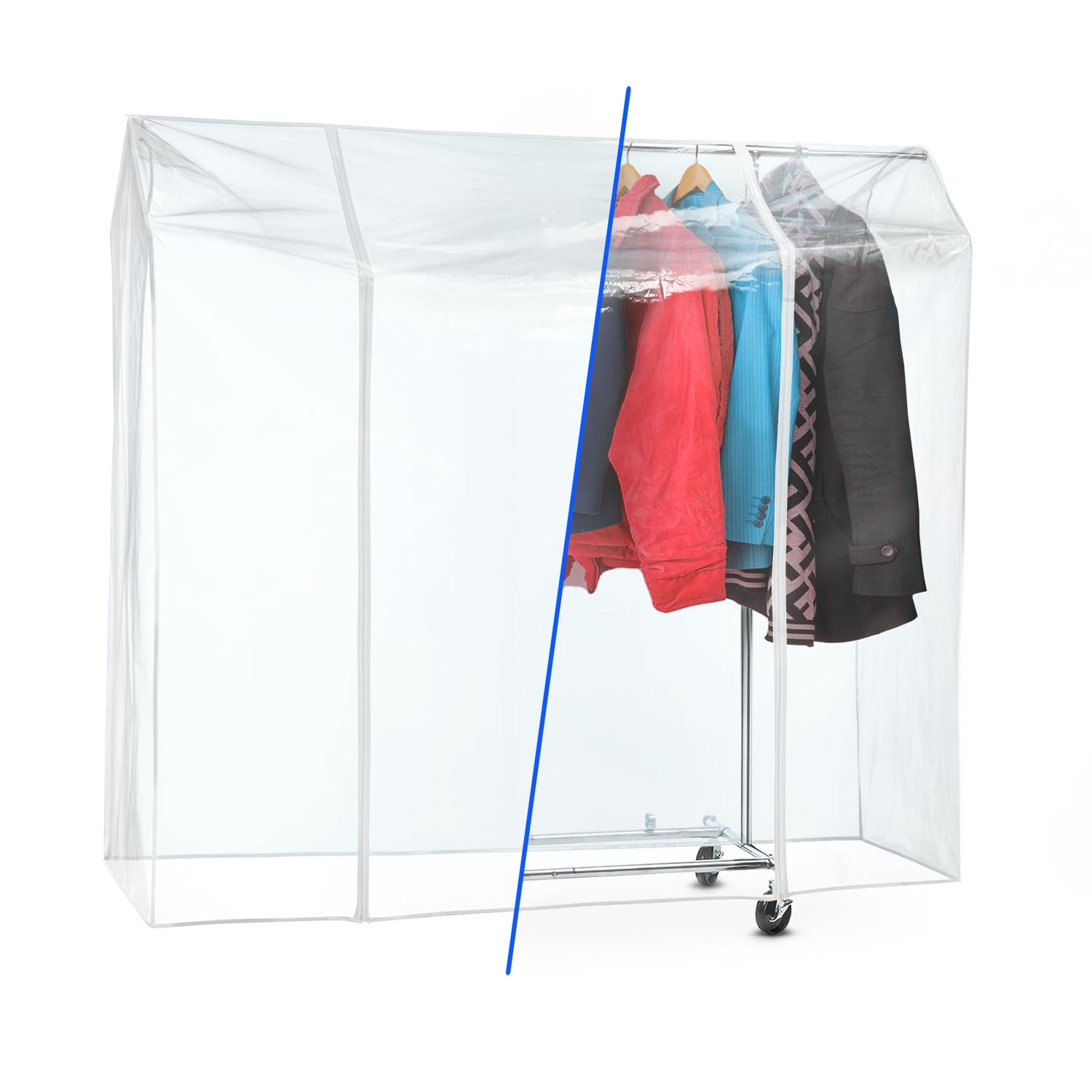 Tatkraft Anwalt Clear Clothes Rail Cover - UV Resistant Garment Protector