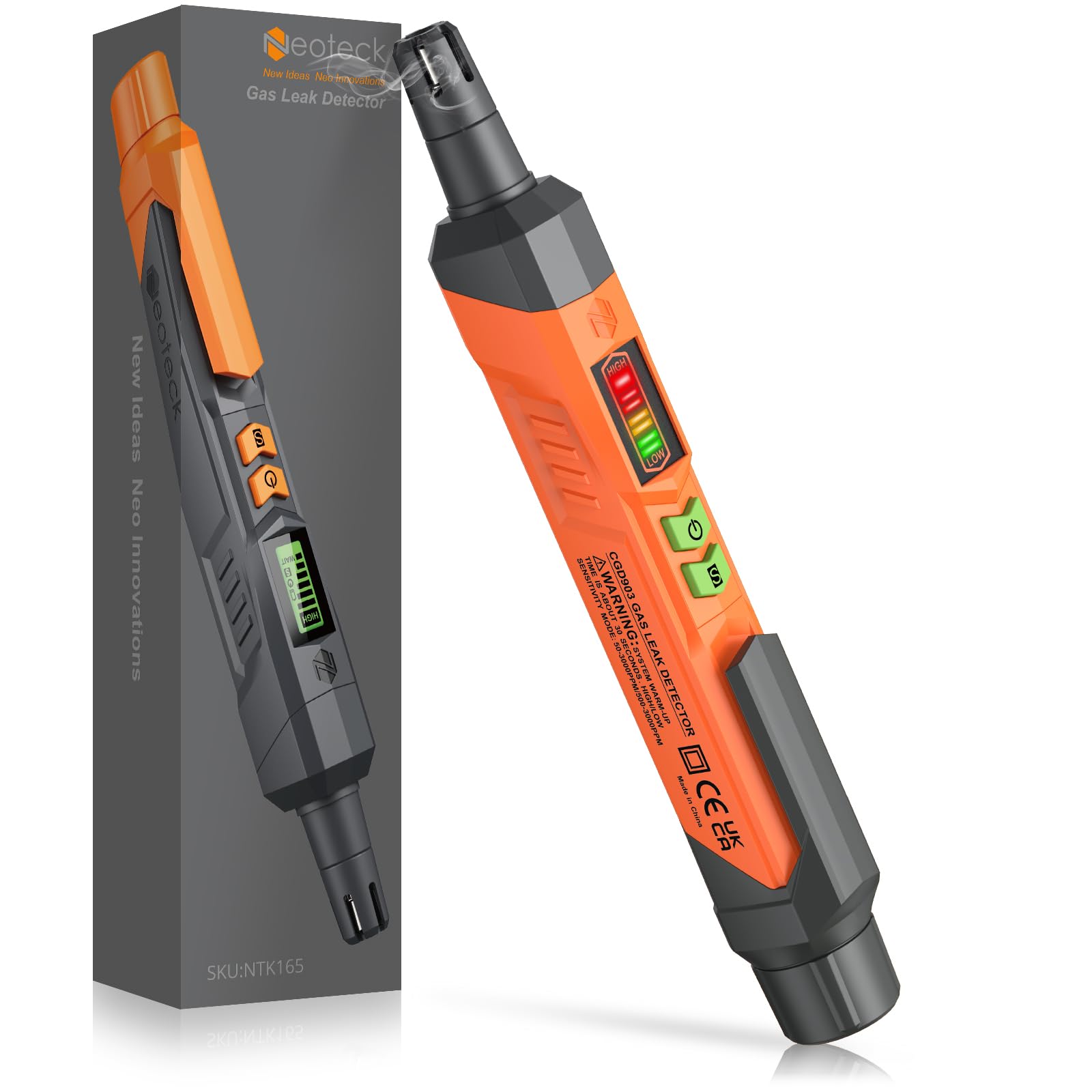 Neoteck Portable Natural Gas Leak Detector | Methane & Propane Sniffer