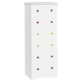 IRONCK 6-Drawer Tall Chest of Drawers | White Wooden Bedroom Cabinet