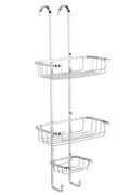 Croydex 3 Tier Hanging Shower Caddy | Rust-Free Chrome Steel Organizer