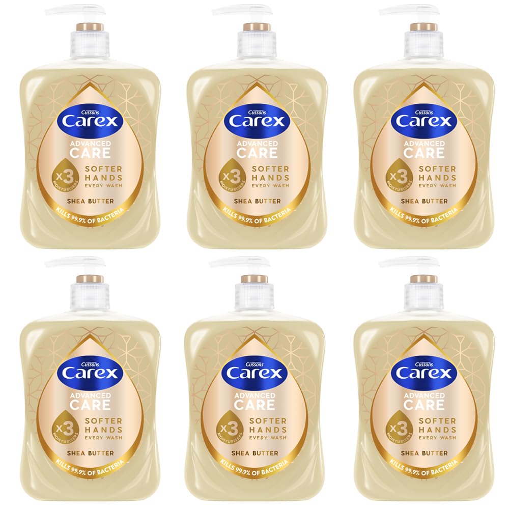 Carex Advanced Shea Butter Antibacterial Hand Wash - 500ml (Pack of 6)