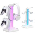 Jolof Store RGB Headset Stand - Rotatable Gaming Controller Holder, White
