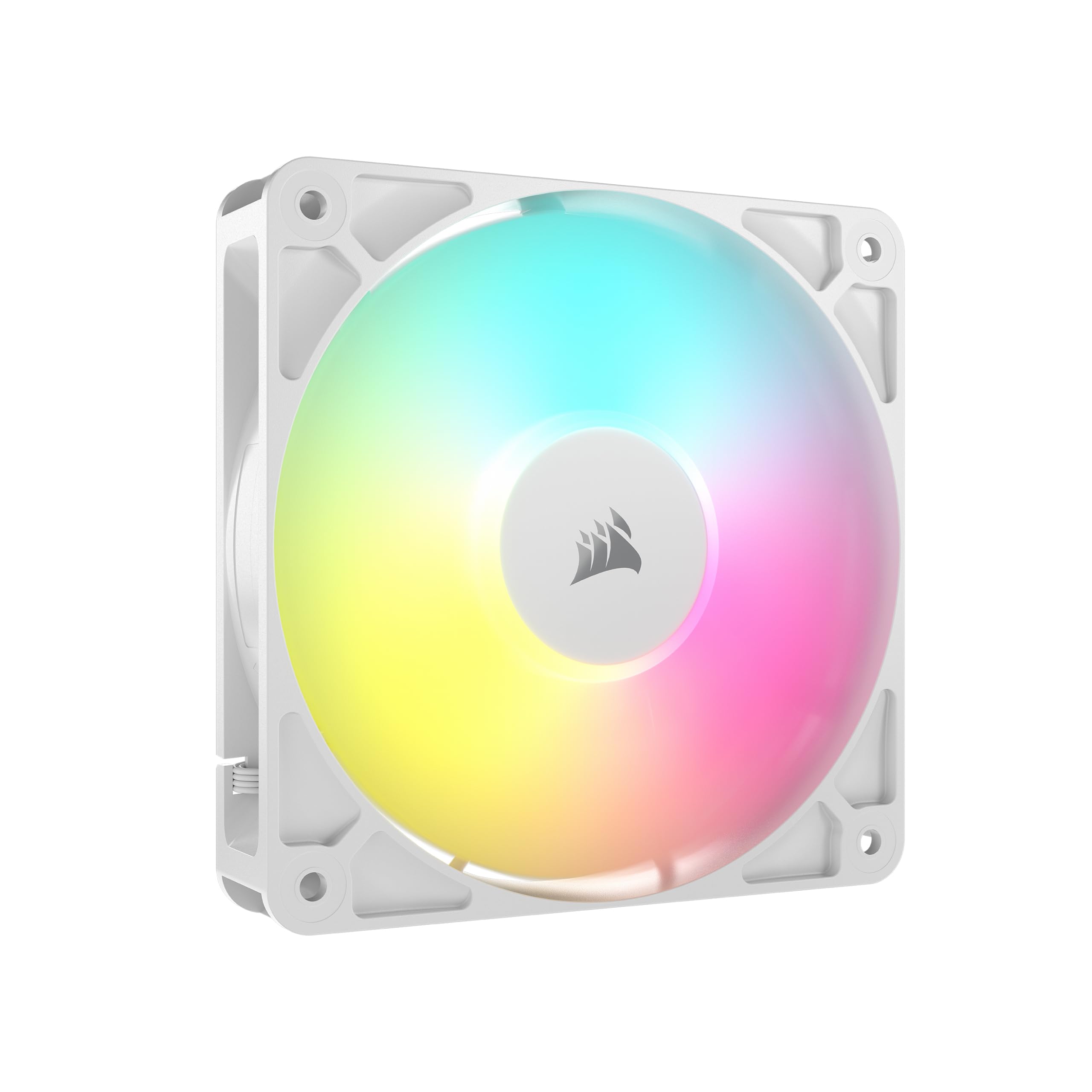 Corsair RS120 ARGB 120mm PWM Case Fan – Magnetic Dome Bearing – White