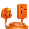 Extrastar 1 Way Single Socket Extension Lead - 25m Orange Cable 13A