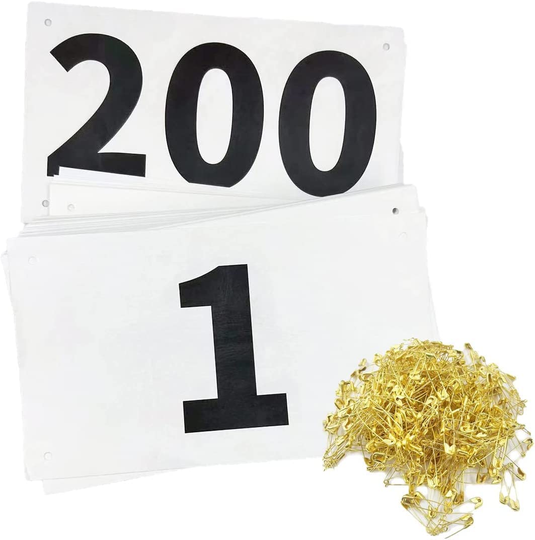 Kyzistn Tyvek Running Race Bibs 1-200 | Waterproof Marathon Numbers