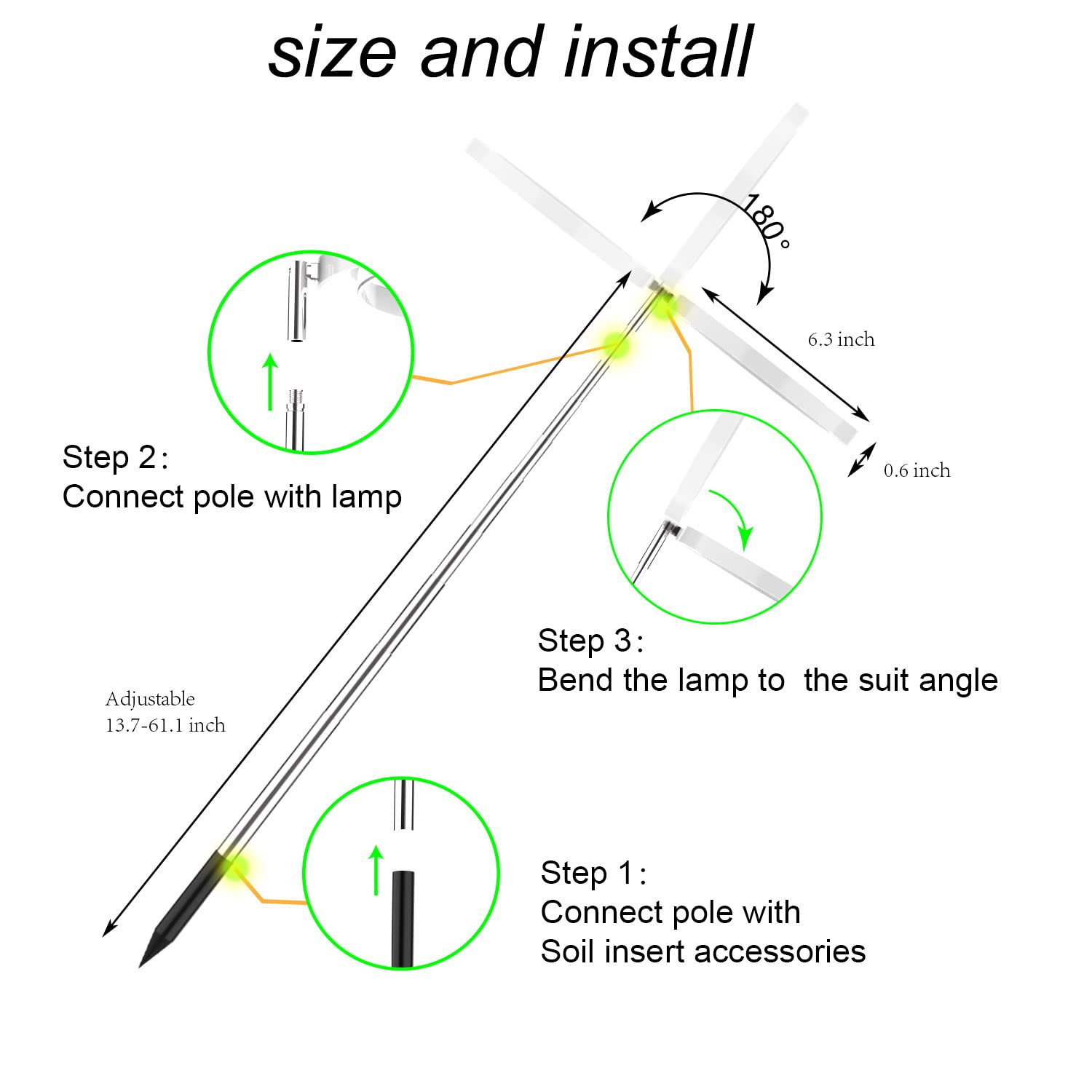 Jolof Store LED Grow Light | Full Spectrum Height Adjustable Plant Lamp