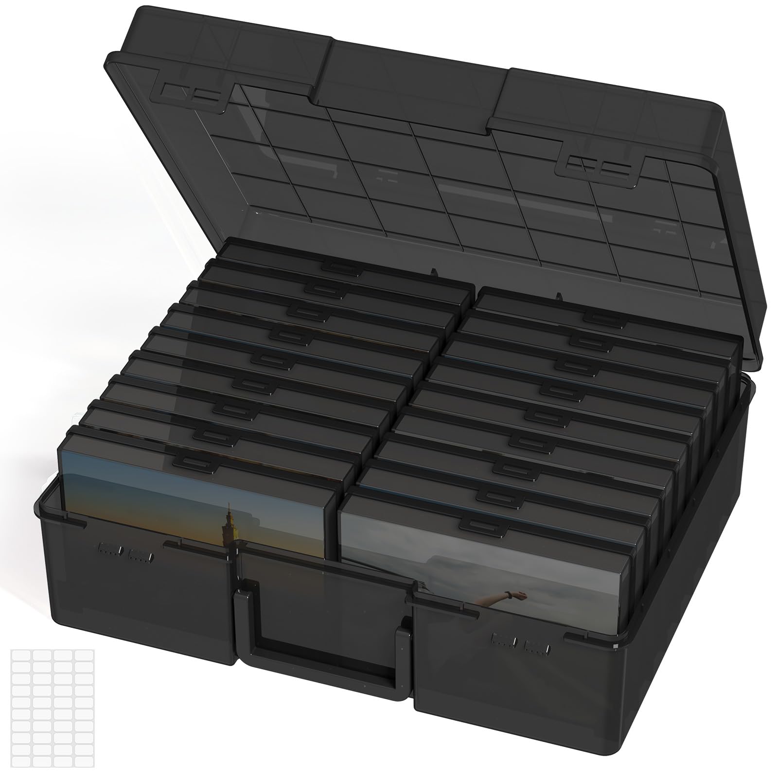 Lifewit Photo Storage Box - 18 Inner Cases for 4x6 Photos, Black