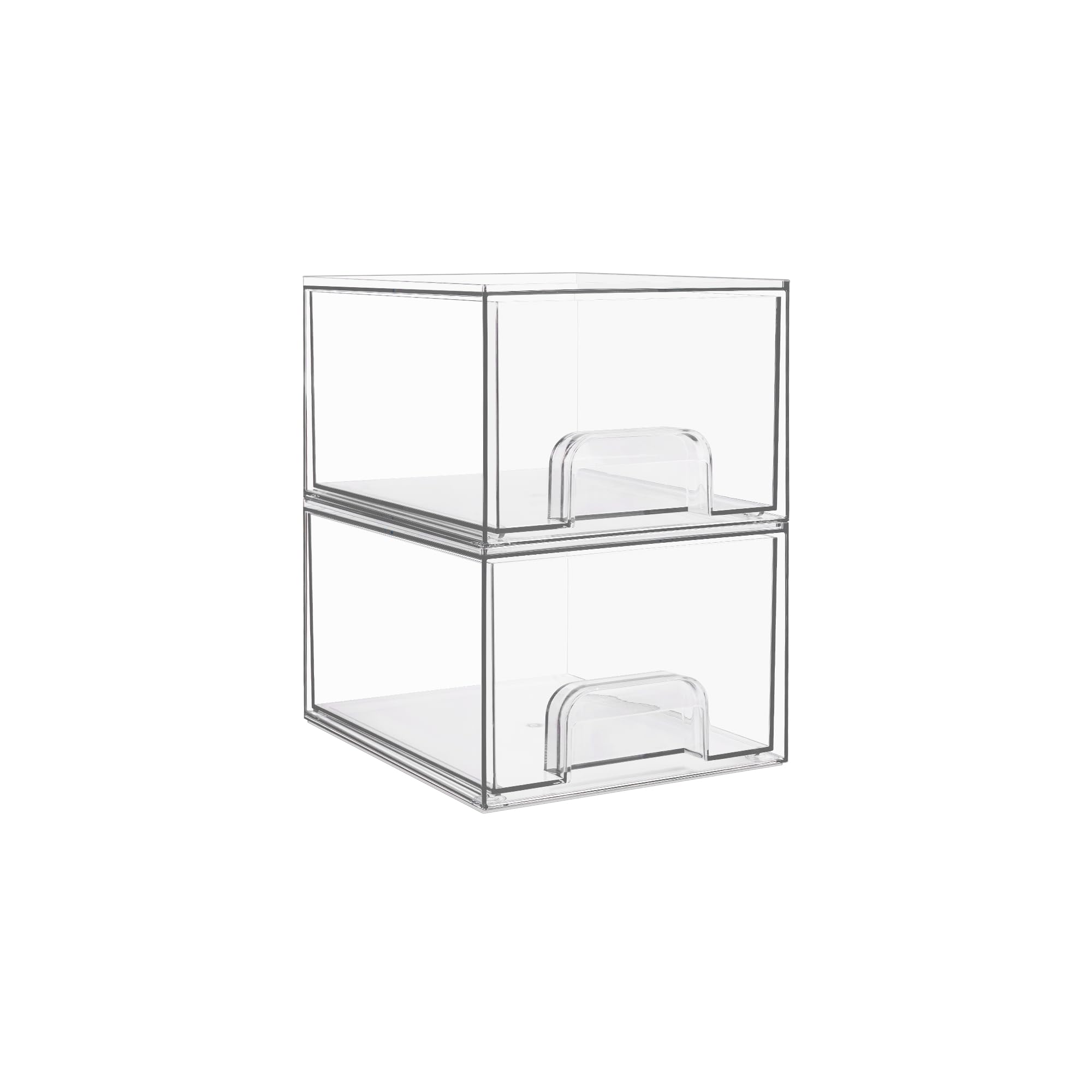 Vtopmart 2 Pack Clear Acrylic Stackable Storage Drawers for Makeup