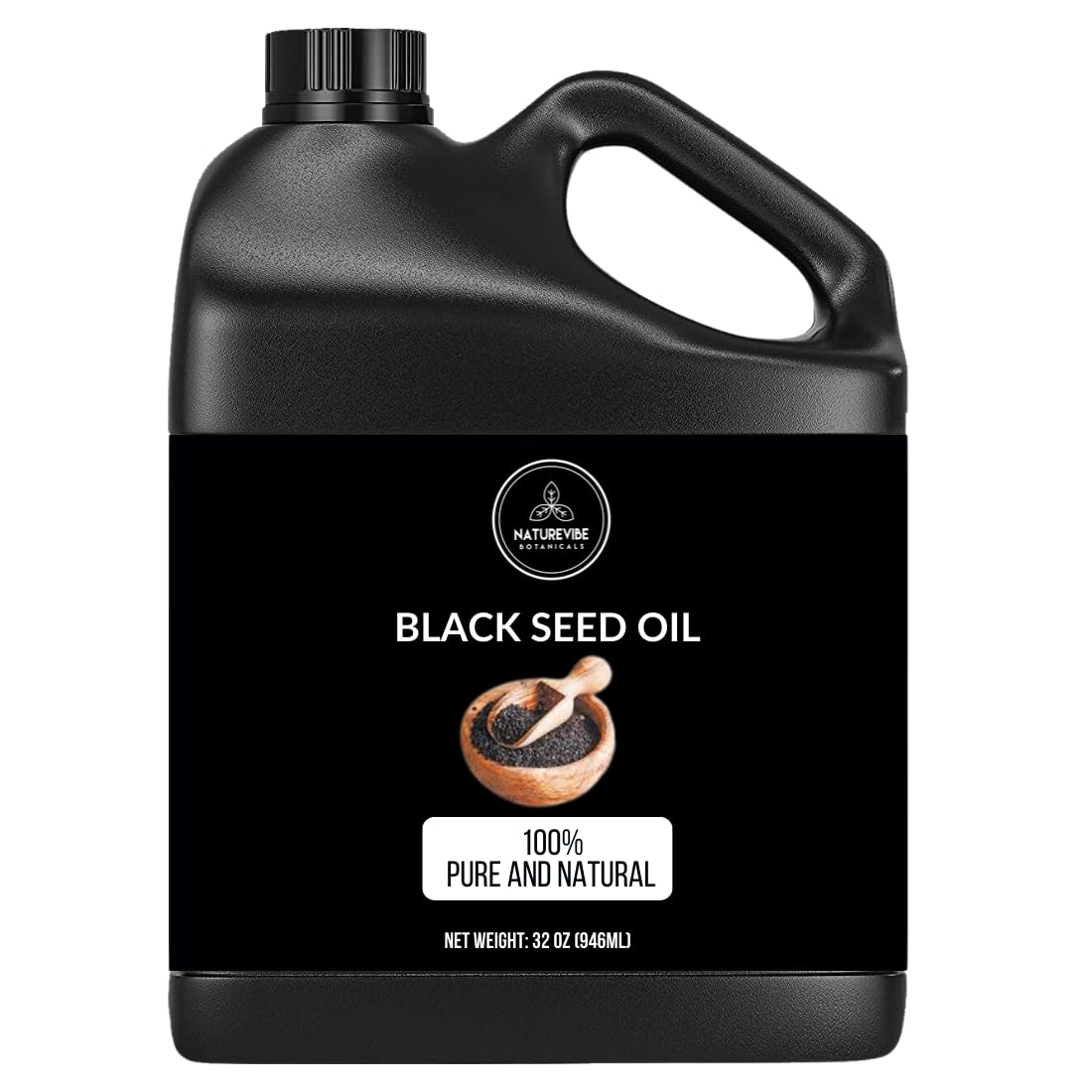 Naturevibe Botanicals Black Seed Oil - 100% Pure Virgin Kalonji Oil - 946ml