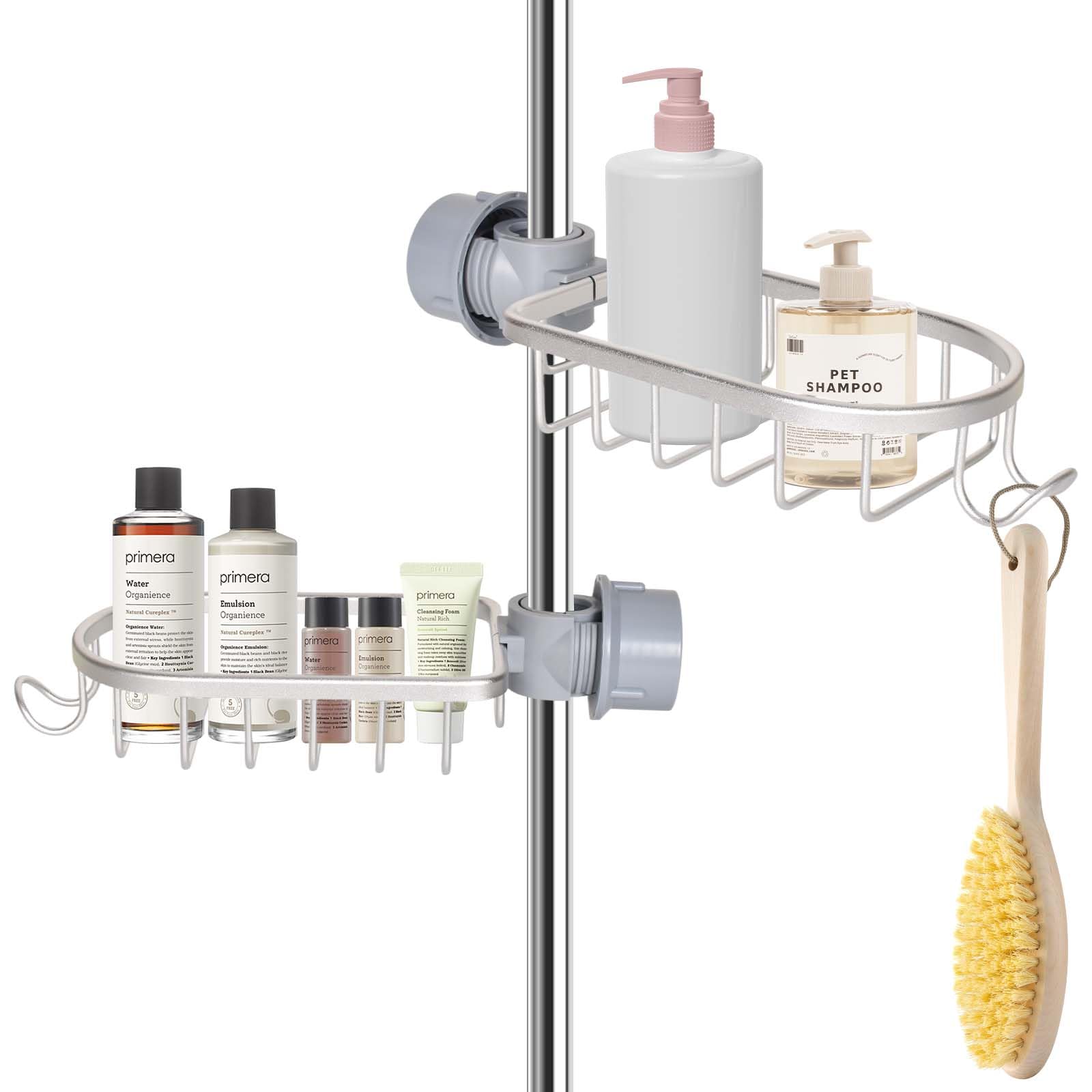 Alyxen Shower Caddy Shelf – 2 Pcs No-Drill Stainless Steel Bathroom Rack